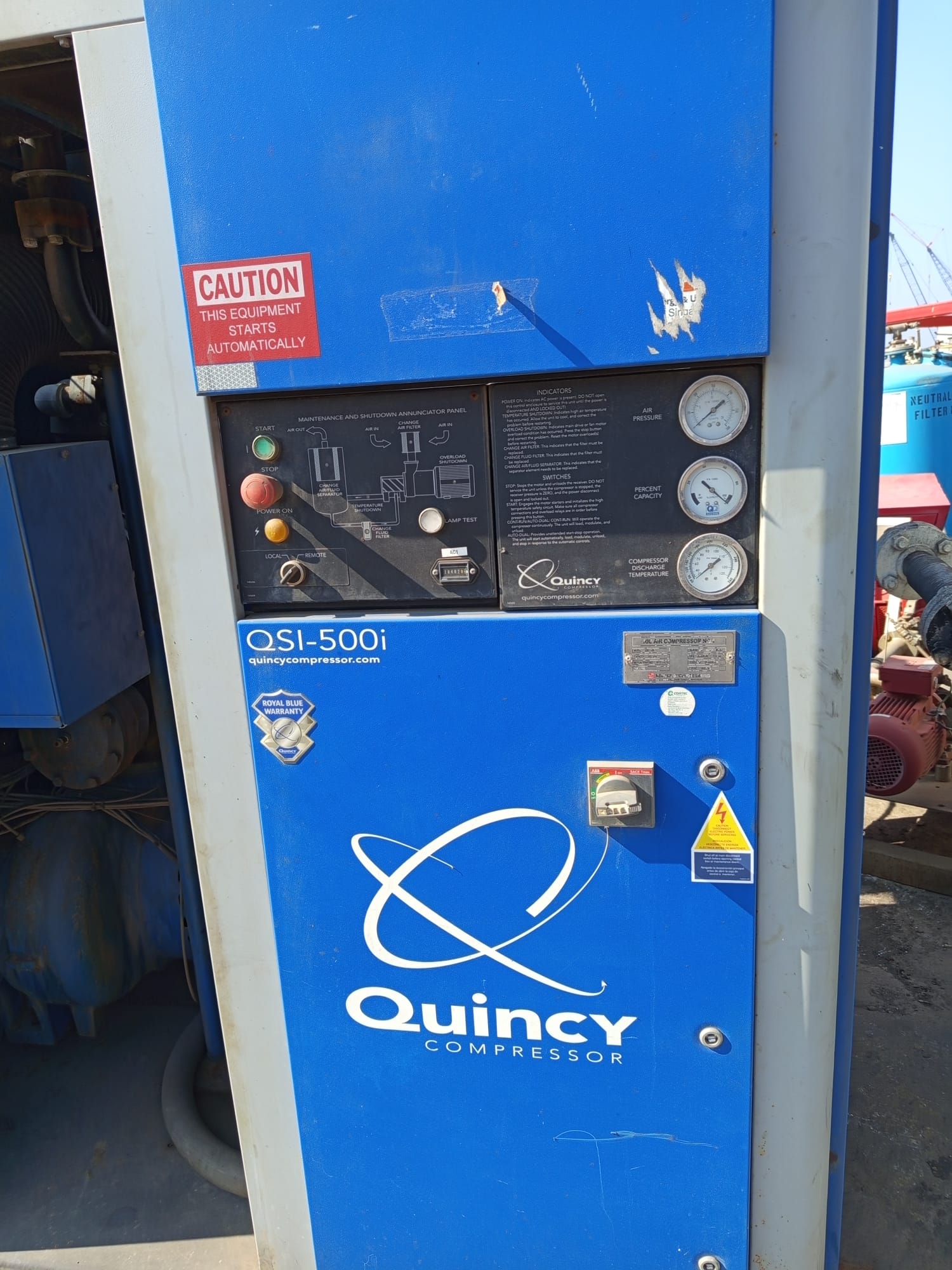 Quincy QSI-500I Rig Air Compressor No.1 - Görsel 2