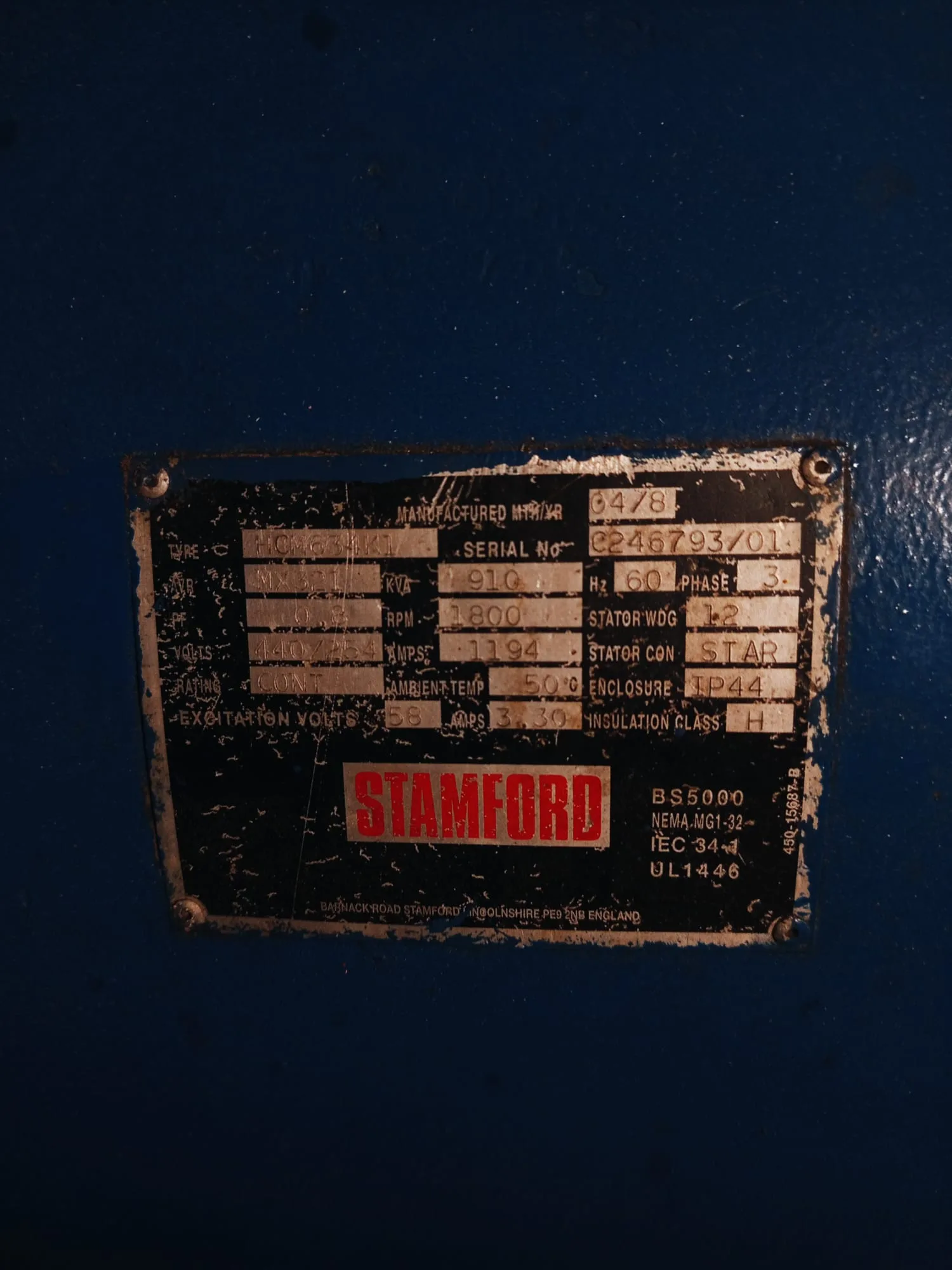 Stamford HCM634K1 Marine Jenerat&ouml;r - G&ouml;rsel 3