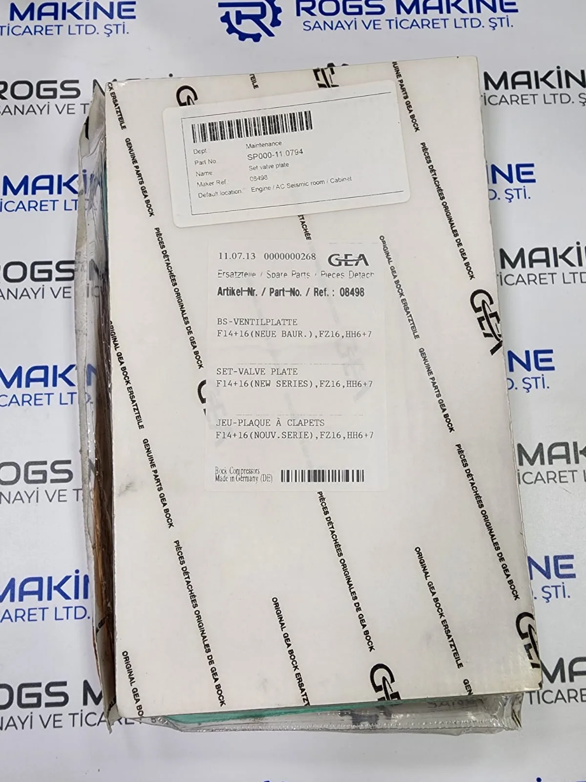 Bock Valve Plate Set 08498