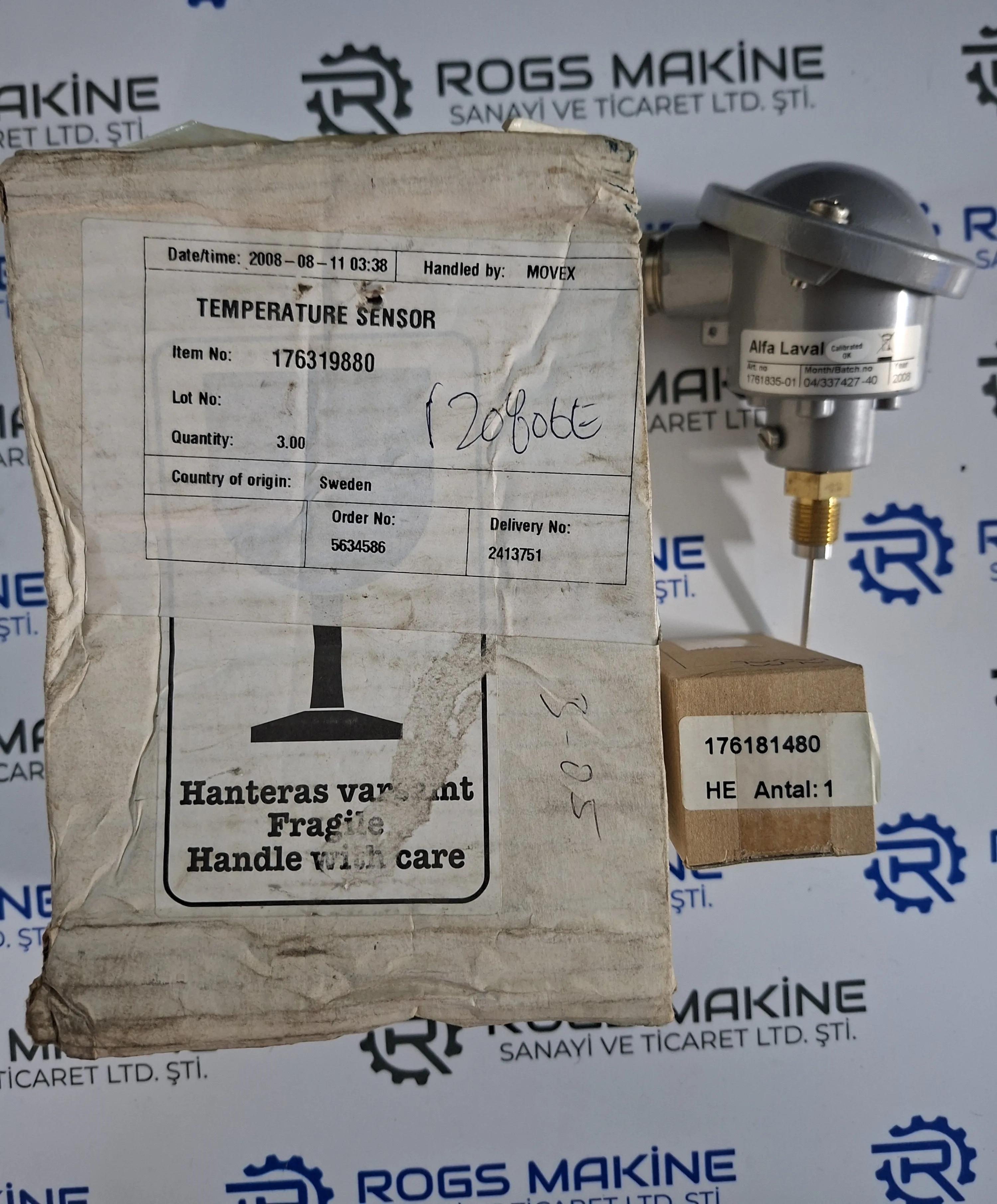 Alfa Laval Temperature Sensor 1761835-01