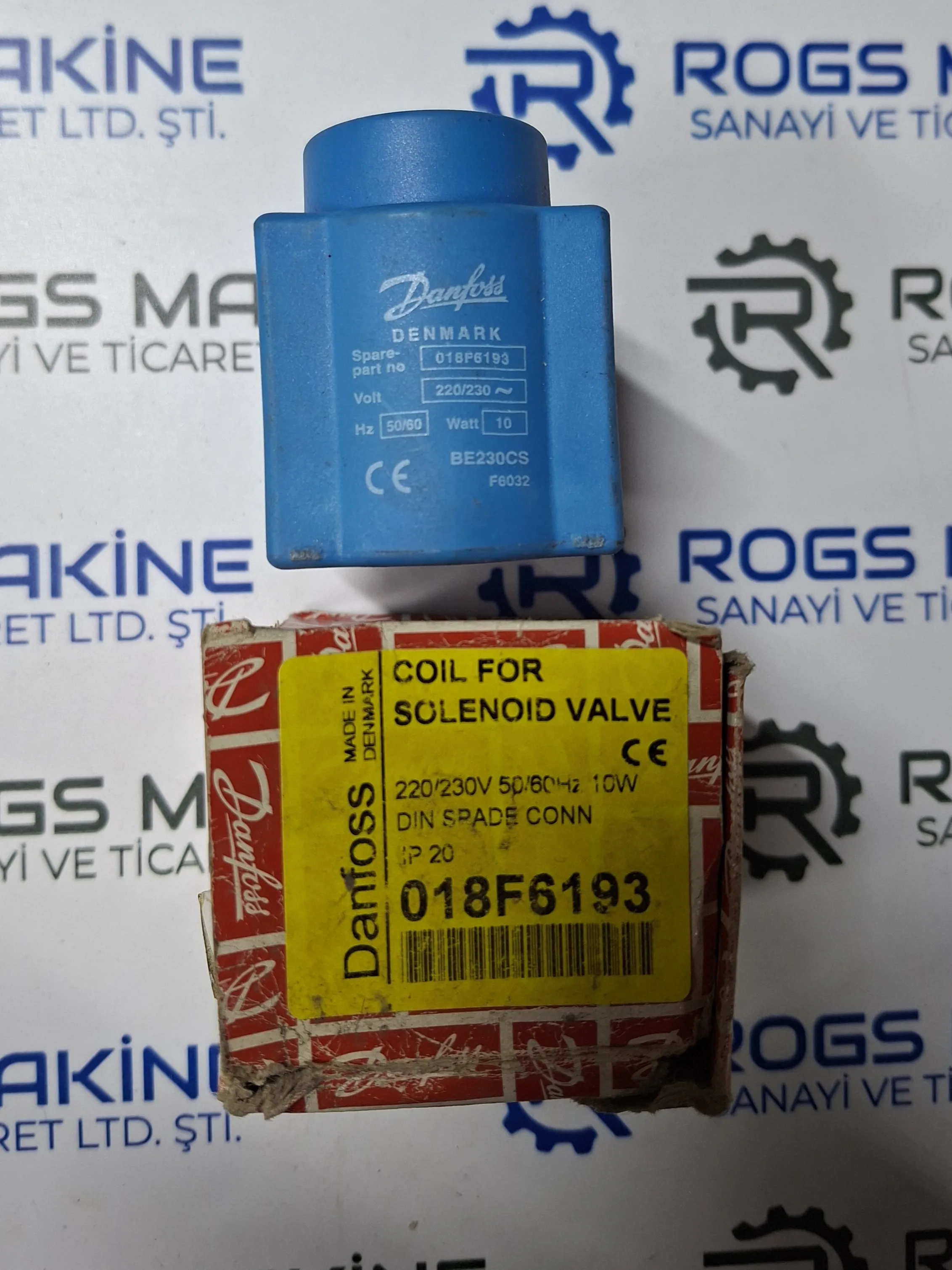 Danfoss Coil for Solenoid Valve 018F6193
