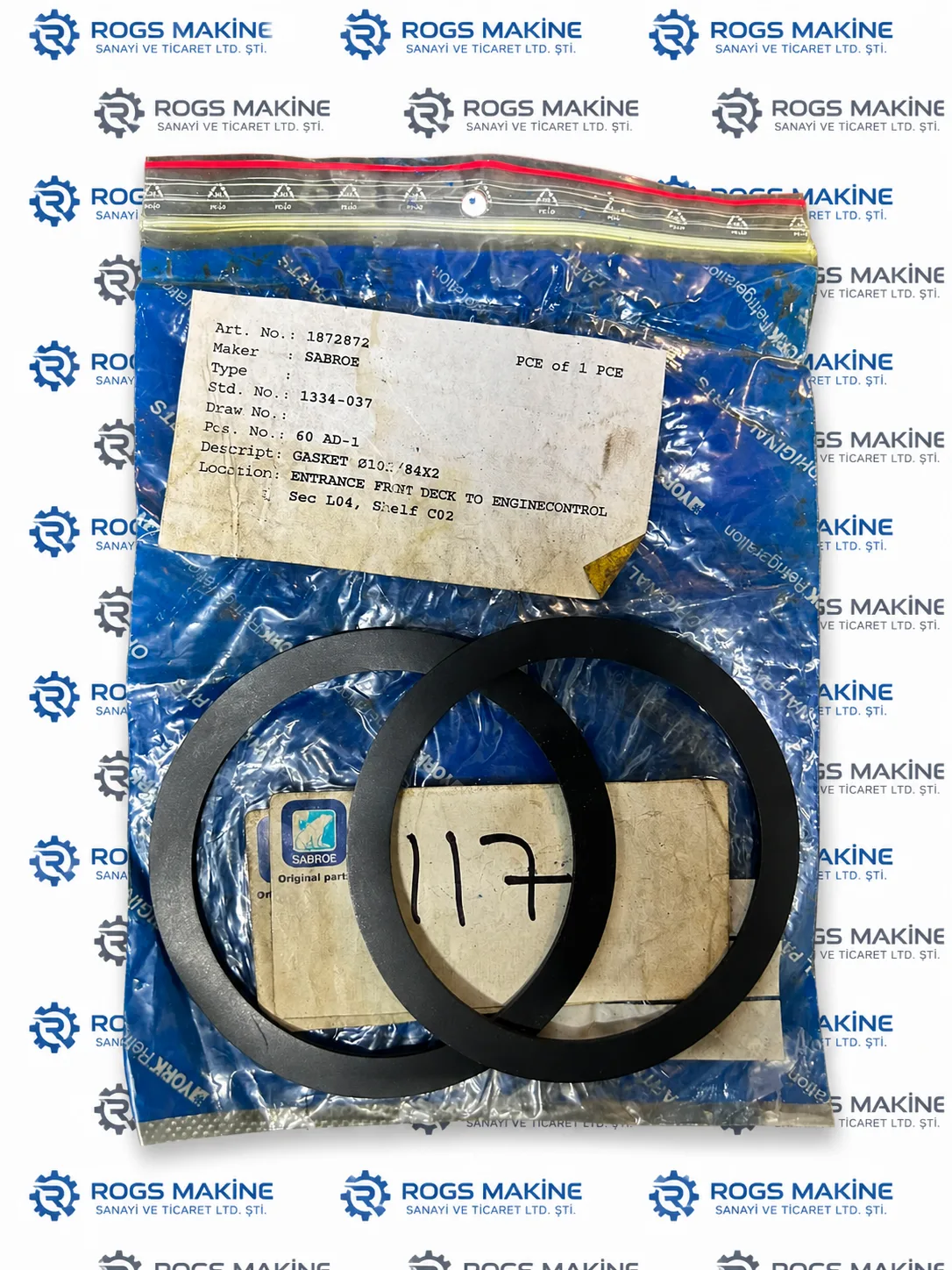 Sabroe Gasket &Oslash;102/84x2 1334-037