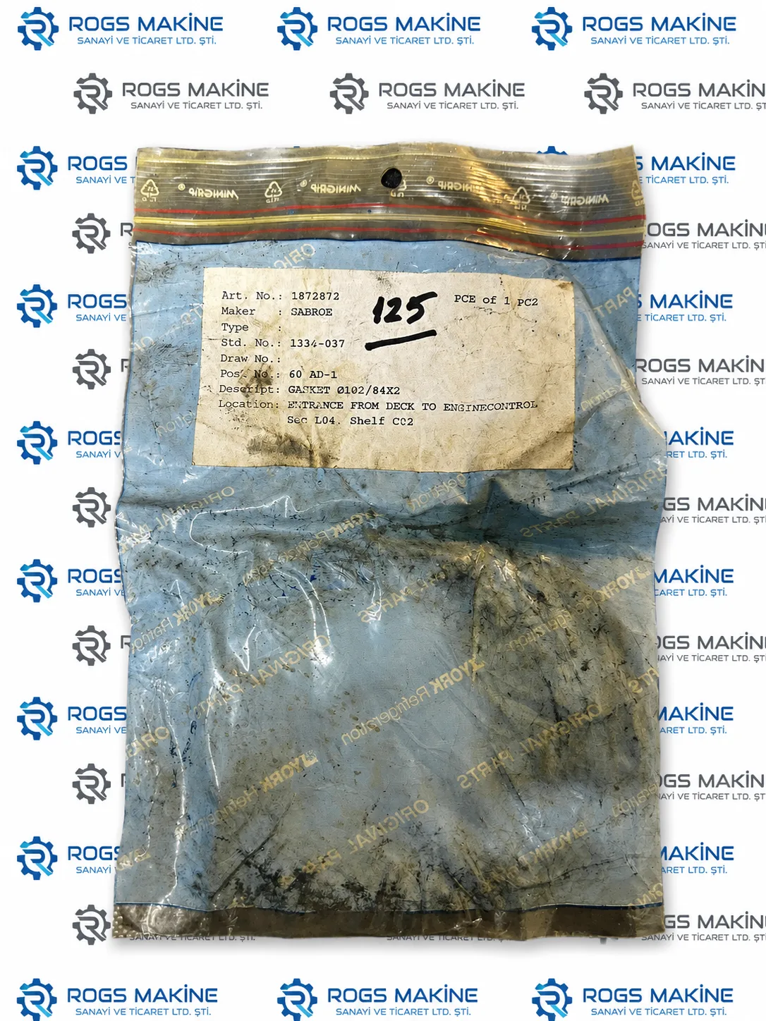 Sabroe Gasket &Oslash;102/84x2 1334-037