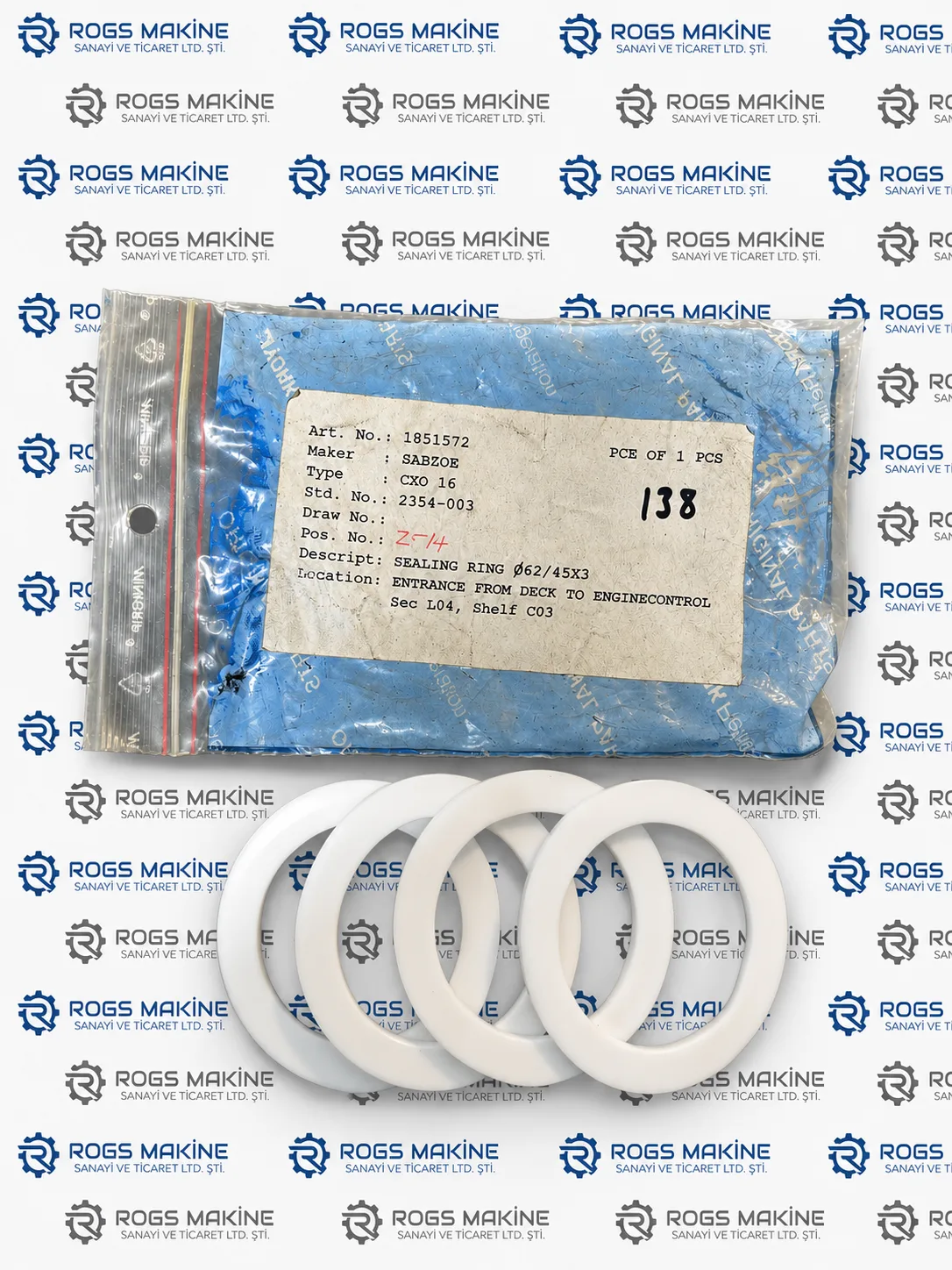 Sabroe Sealing Ring &Oslash;62/45x3 2354-003