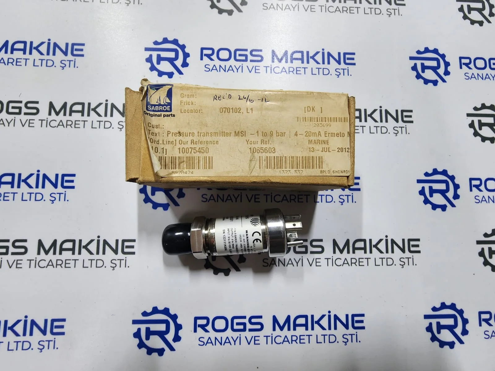 Sabroe Pressure Transmitter 1065603