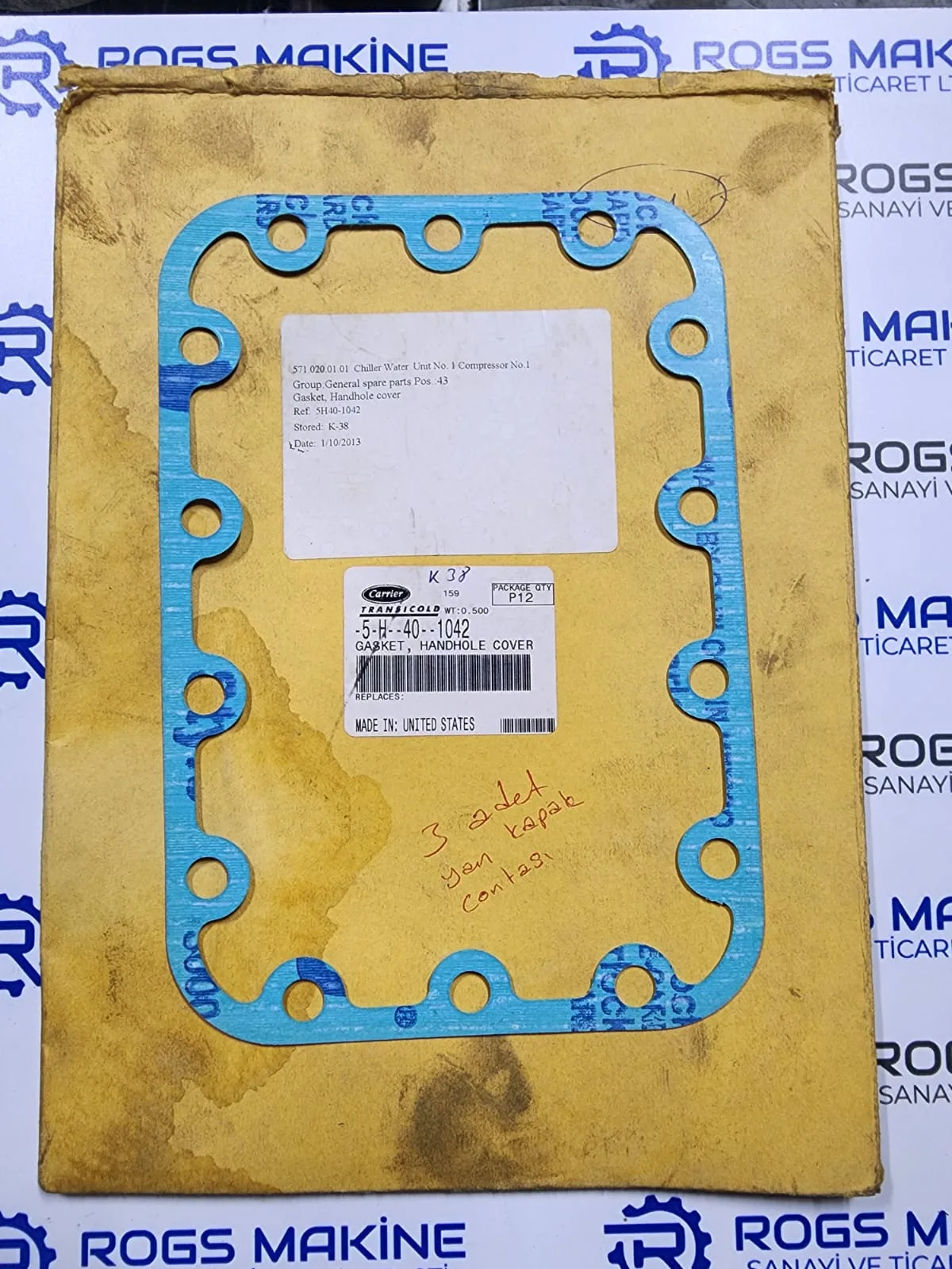 Carrier Gasket Handhole Cover 5H40-1042