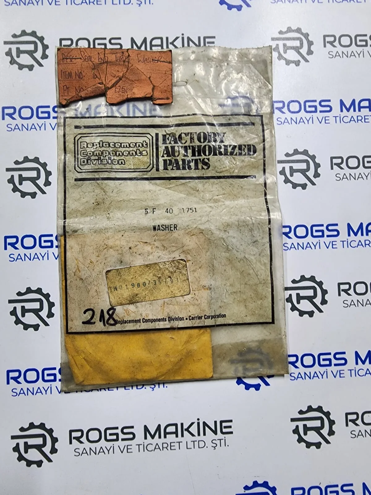 Carrier Thrust Washer 5F40 1751
