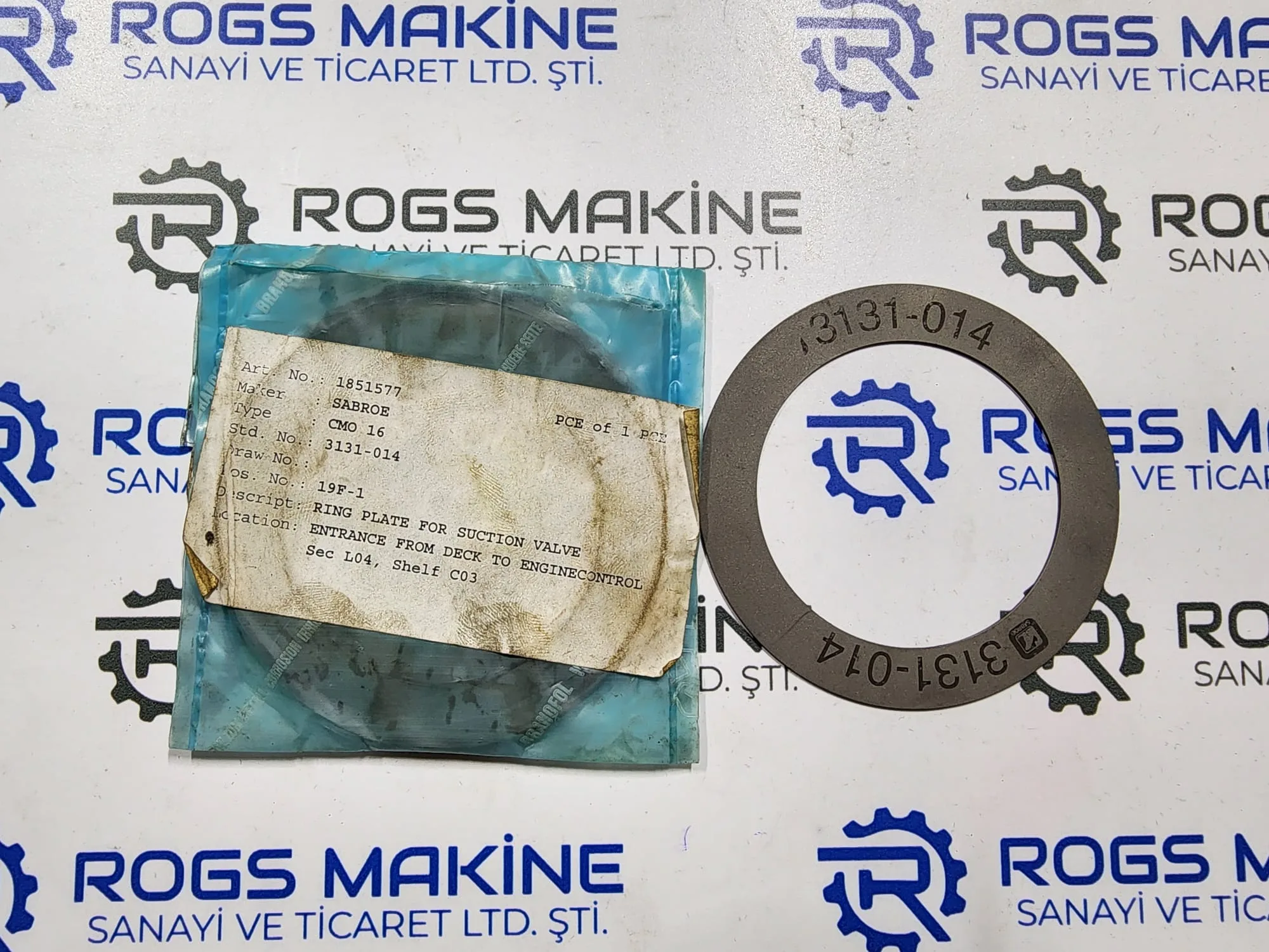 Sabroe Ring Plate for Suction Valve 3131-014