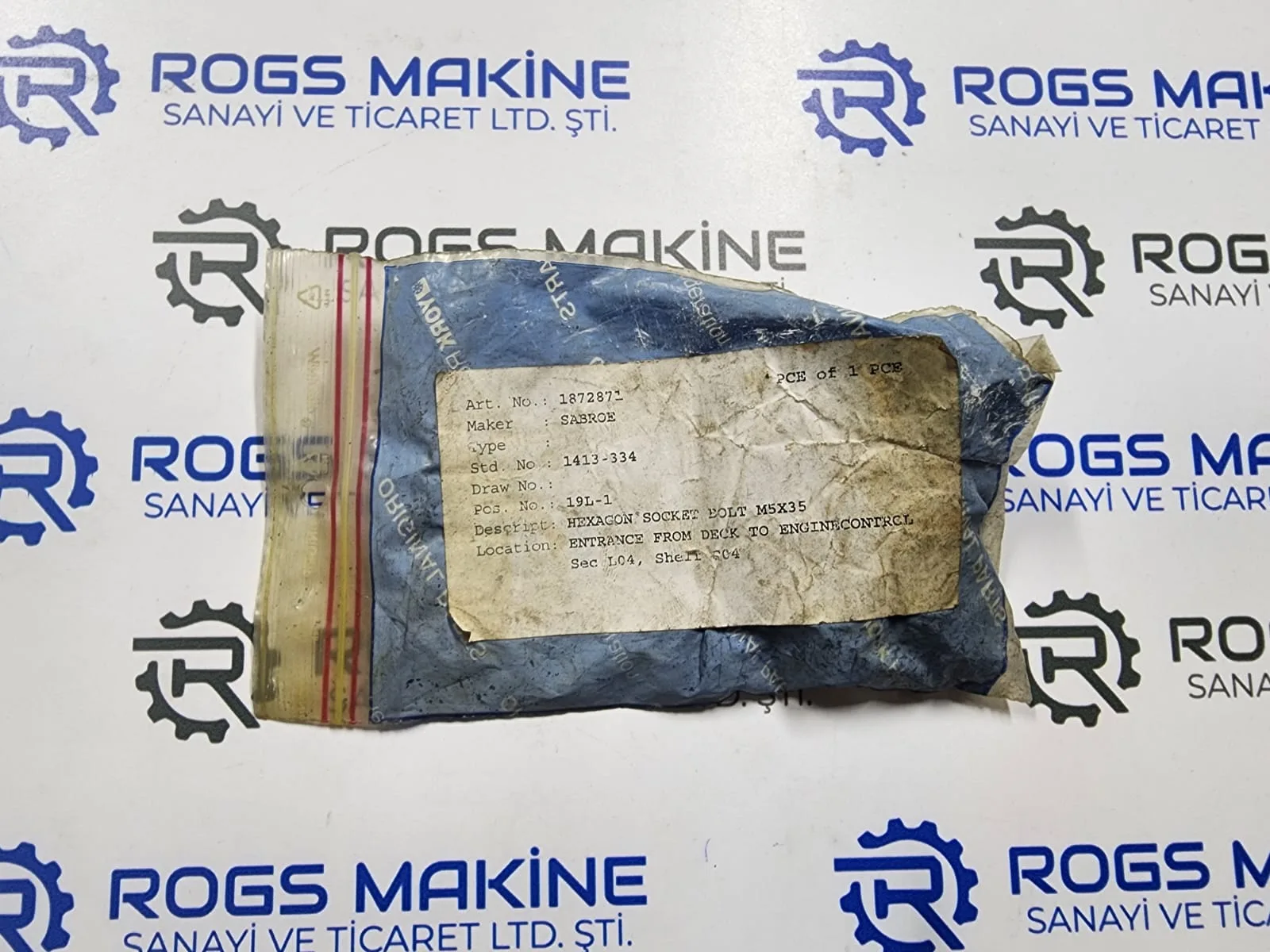 Sabroe Hexagon Socket Bolt M5x35 1413-334